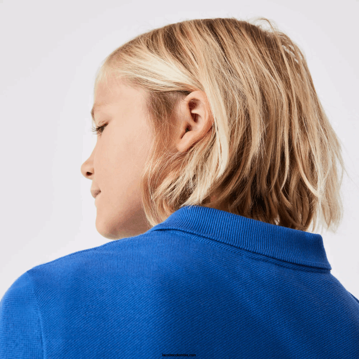 niños Lacoste 6F242943 k1q azul polo de petit piqué regular fit