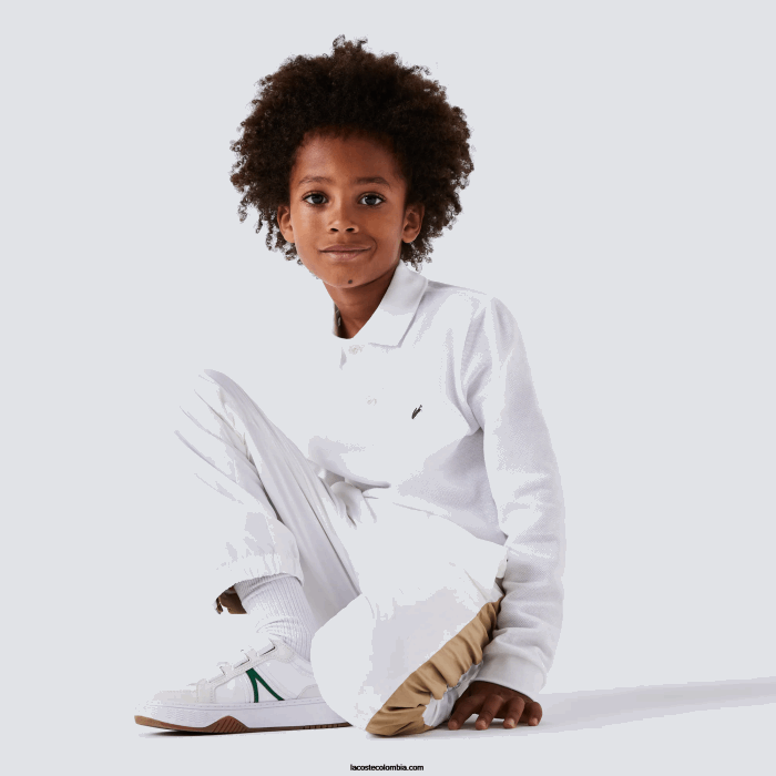 niños Lacoste 6F242944 blanco 001 polo de petit piqué regular fit