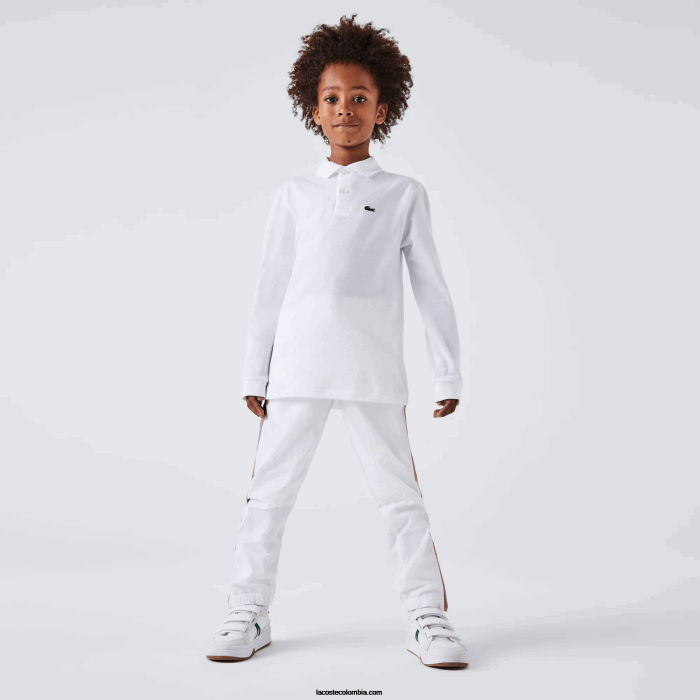 niños Lacoste 6F242944 blanco 001 polo de petit piqué regular fit