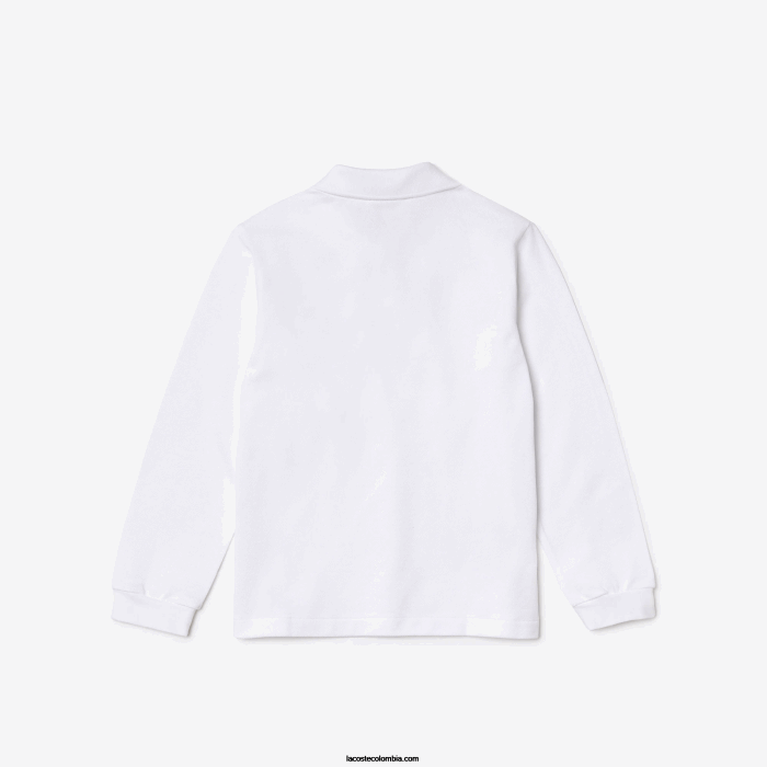 niños Lacoste 6F242944 blanco 001 polo de petit piqué regular fit