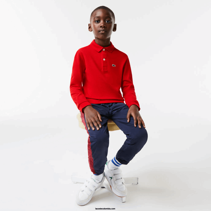 niños Lacoste 6F242952 rojo 240 polo de petit piqué regular fit