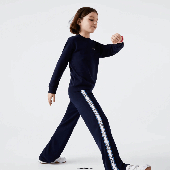 niños Lacoste 6F242973 azul marino 166 sudadera de felpa de algodón