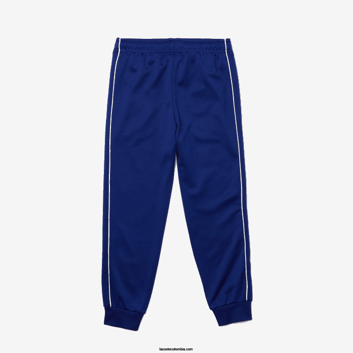 Niños Lacoste 6F243228 azul blanco emj pantalones de chándal Heritage