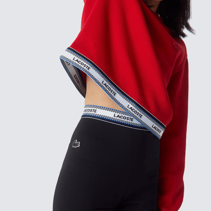 chicas Lacoste 6F243232 negro 031 leggins estampados en la cintura