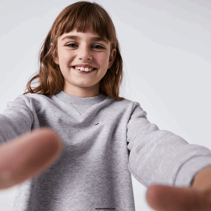 chicas Lacoste 6F243286 lomo gris cca vestido de polar con espalda plisada