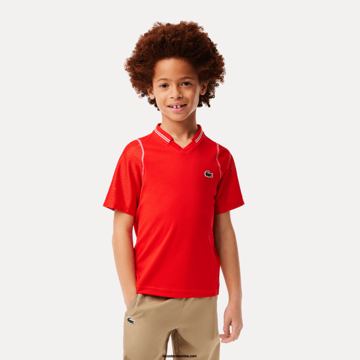 Niños Lacoste 6F243012 rojo s5h polo ultra seco tennis x daniil medvedev