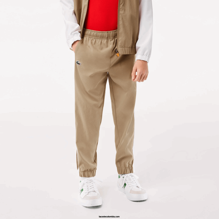 Niños Lacoste 6F243042 beige blanco azul naranja wri conjunto jogger tennis x daniil medvedev