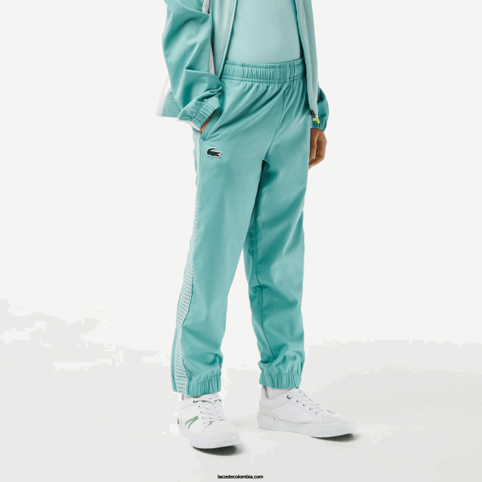 Niños Lacoste 6F243046 verde claro blanco amarillo xia jogger de tenis con bloques de color