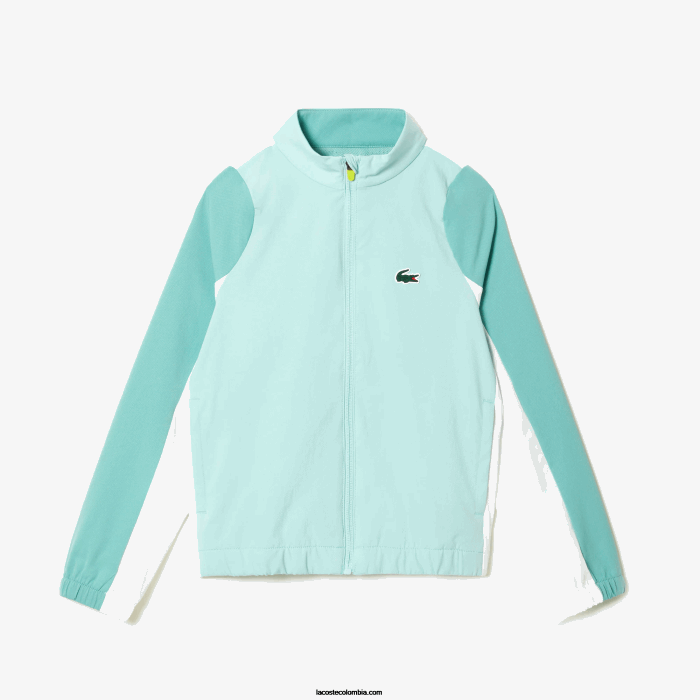 Niños Lacoste 6F243046 verde claro blanco amarillo xia jogger de tenis con bloques de color