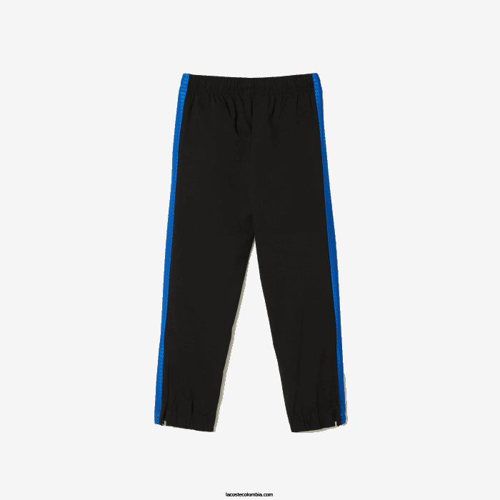 Niños Lacoste 6F243047 negro azul amarillo ayf jogger de tenis con bloques de color