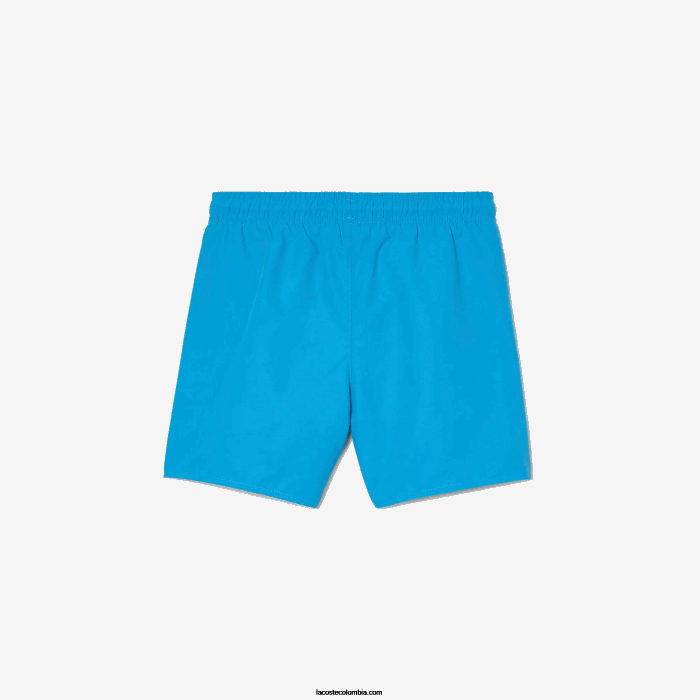 Niños Lacoste 6F243103 azul verde wii shorts de baño lisos de secado rápido