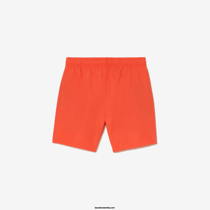 Niños Lacoste 6F243104 peluca verde naranja shorts de baño lisos de secado rápido