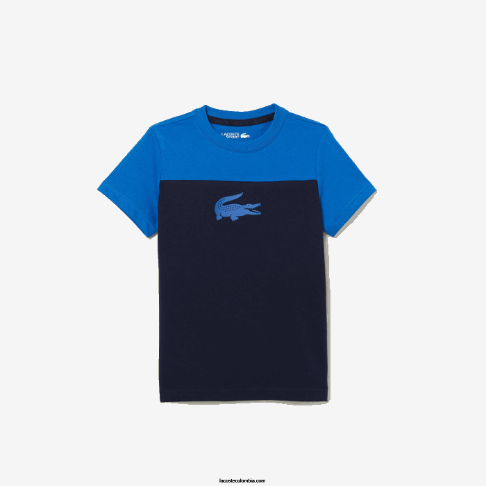 Niños Lacoste 6F243147 azul marino 976 camiseta de punto deportivo Niños Lacoste 6F243147 azul marino 976 camiseta de punto deportivo