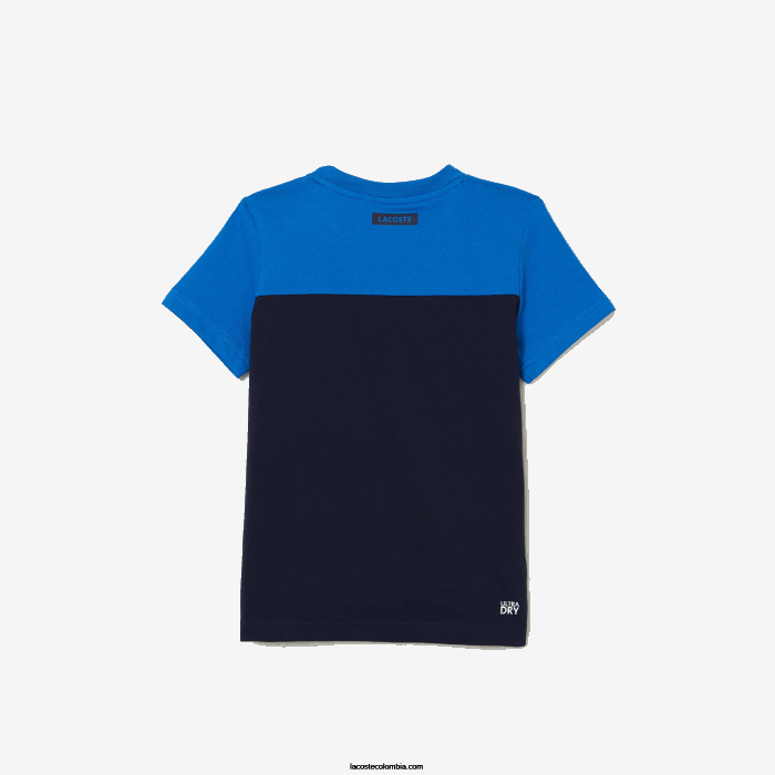 Niños Lacoste 6F243147 azul marino 976 camiseta de punto deportivo