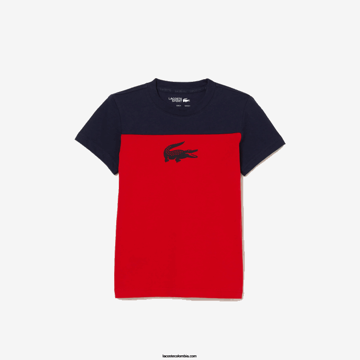 Niños Lacoste 6F243148 azul marino rojo 551 camiseta de punto deportivo Niños Lacoste 6F243148 azul marino rojo 551 camiseta de punto deportivo
