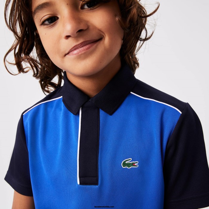 Niños Lacoste 6F243162 azul marino 976 polo deportivo de piqué ultra-dry Niños Lacoste 6F243162 azul marino 976 polo deportivo de piqué ultra-dry