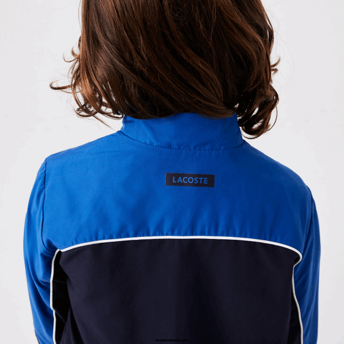 Niños Lacoste 6F243209 azul marino 976 chándal deportivo con diseño colour block