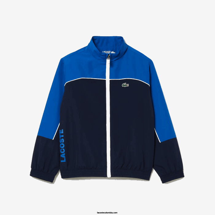Niños Lacoste 6F243209 azul marino 976 chándal deportivo con diseño colour block