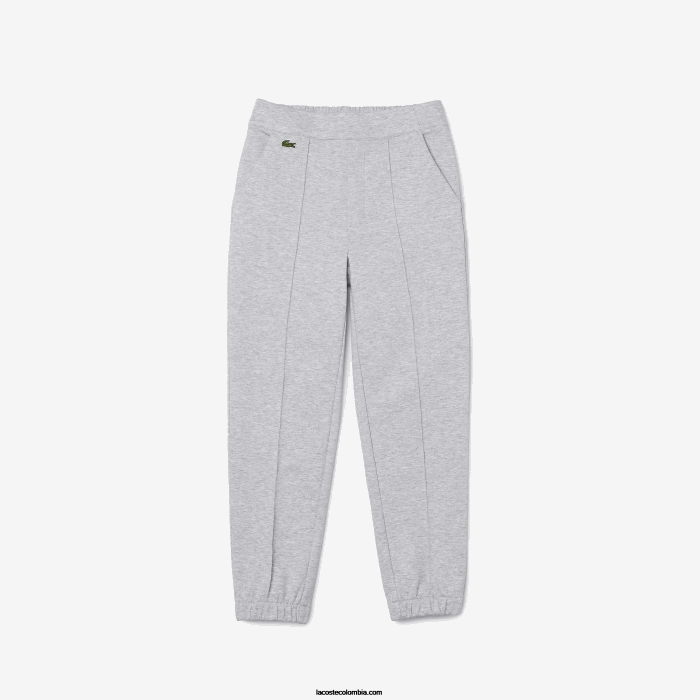 Niños Lacoste 6F243275 lomo gris cca chinos de algodón elástico con cintura elástica