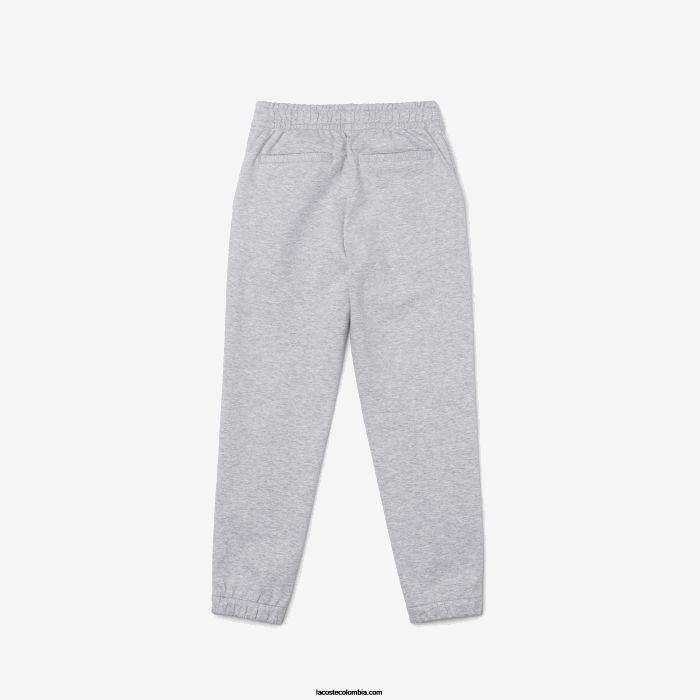 Niños Lacoste 6F243275 lomo gris cca chinos de algodón elástico con cintura elástica