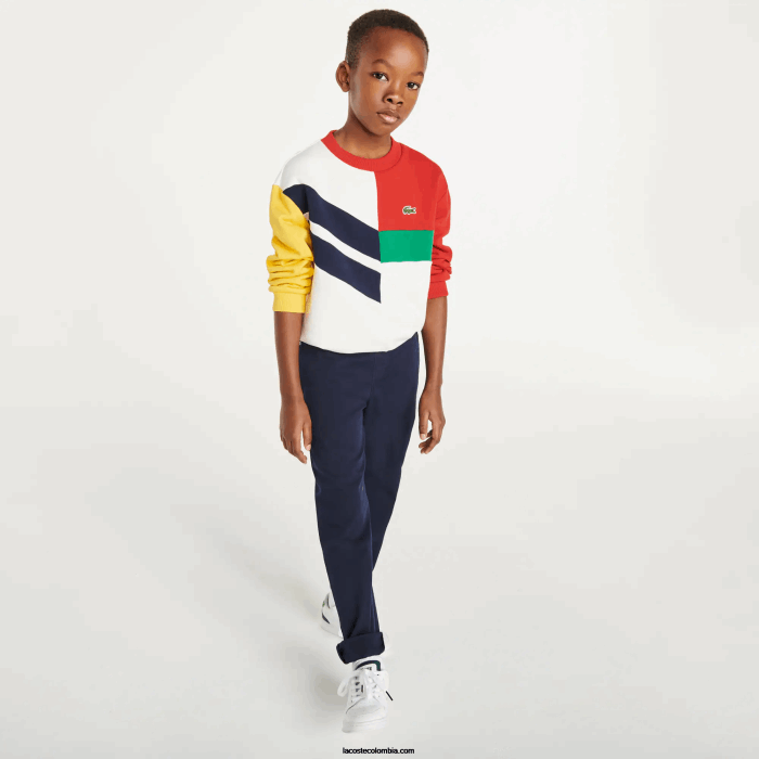 Niños Lacoste 6F243296 azul marino 166 cómodos pantalones de algodón ligero
