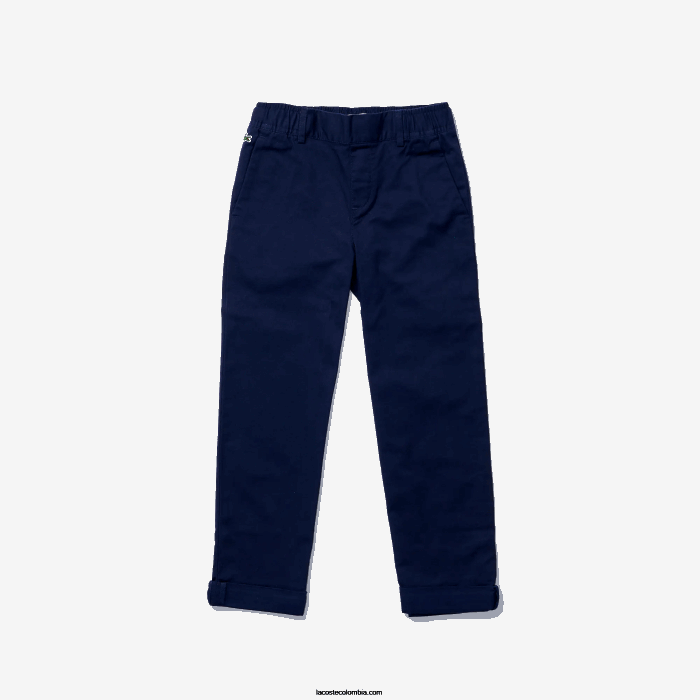 Niños Lacoste 6F243296 azul marino 166 cómodos pantalones de algodón ligero