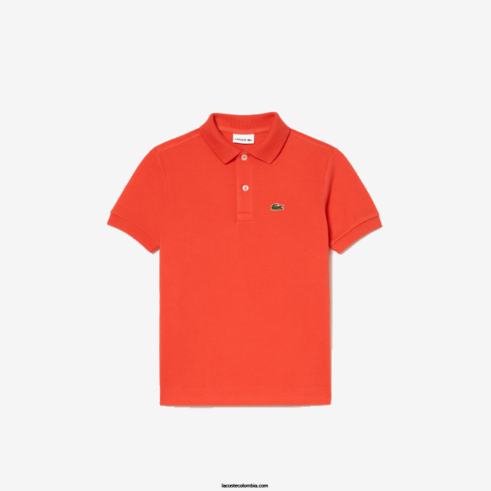 niños Lacoste 6F243007 naranja 02k polo de petit piqué regular fit