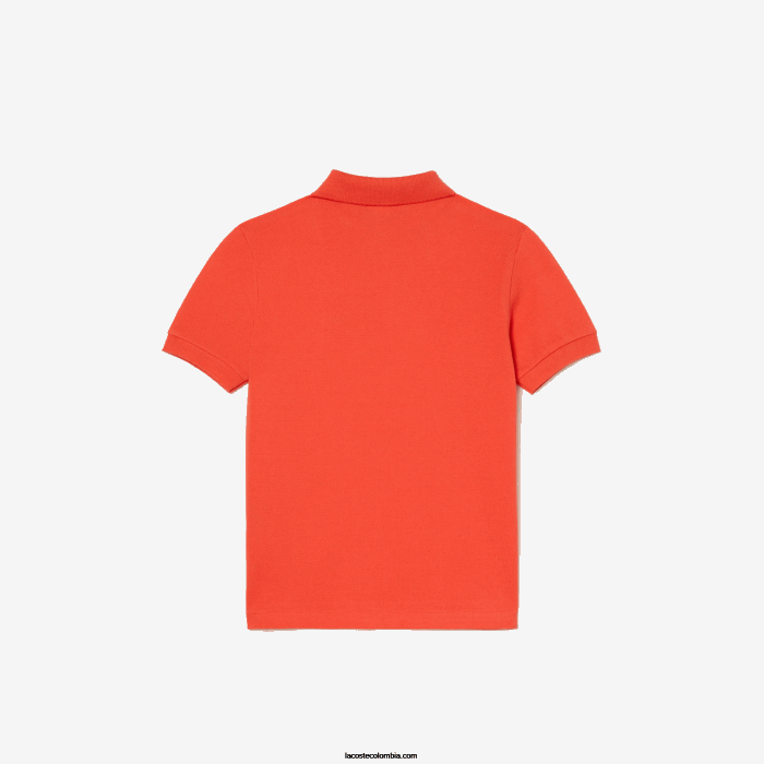 niños Lacoste 6F243007 naranja 02k polo de petit piqué regular fit