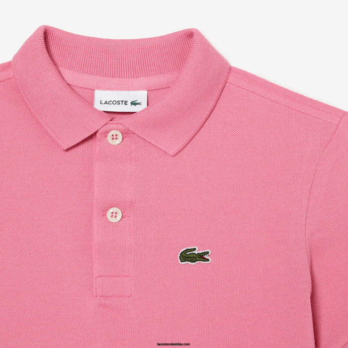niños Lacoste 6F243024 rosa 2r3 polo de petit piqué regular fit