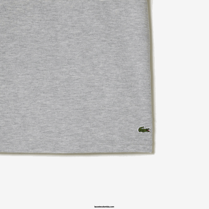niños Lacoste 6F243035 lomo gris cca polo de algodón orgánico con estampado en contraste