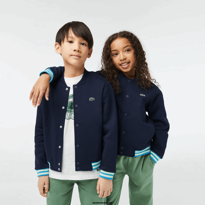 niños Lacoste 6F243044 azul marino 166 sudadera con botones