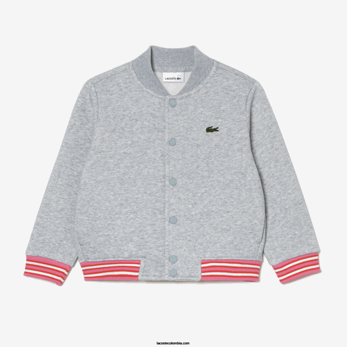 niños Lacoste 6F243045 lomo gris cca sudadera con botones