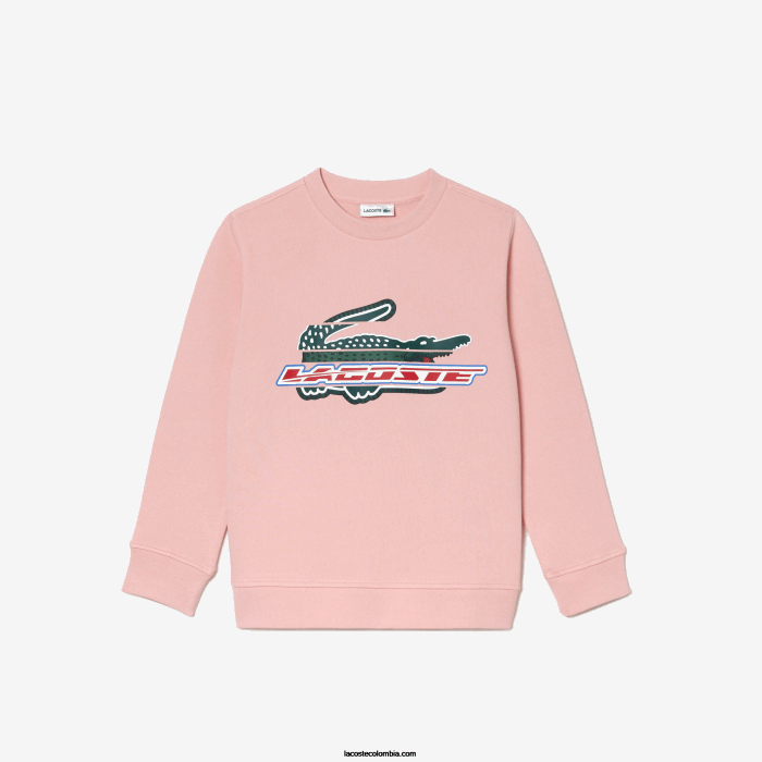 niños Lacoste 6F243049 rosa kf9 sudadera polar de algodón orgánico