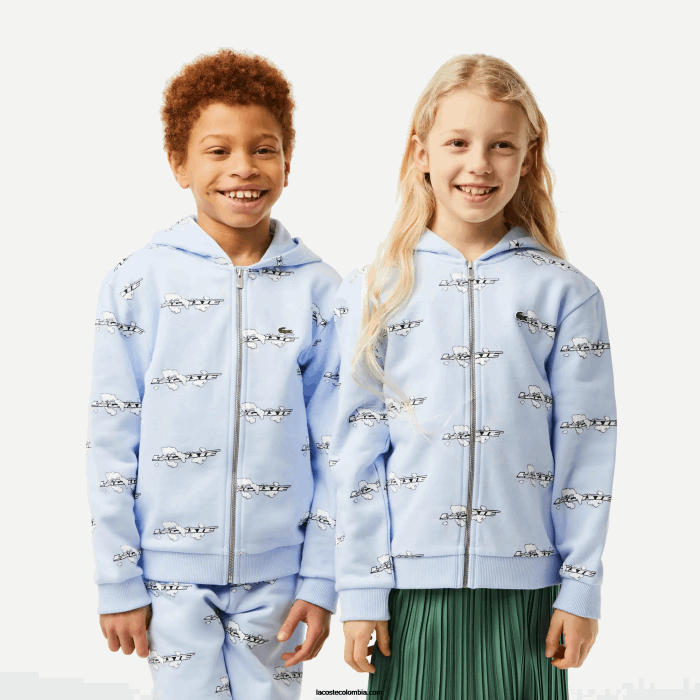 niños Lacoste 6F243063 azul claro t01 sudadera con cremallera de algodón orgánico niños Lacoste 6F243063 azul claro t01 sudadera con cremallera de algodón orgánico
