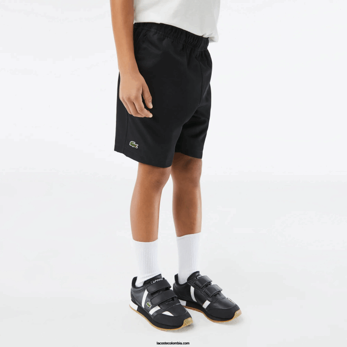 niños Lacoste 6F243075 negro 031 pantalones cortos de deporte de diamantes