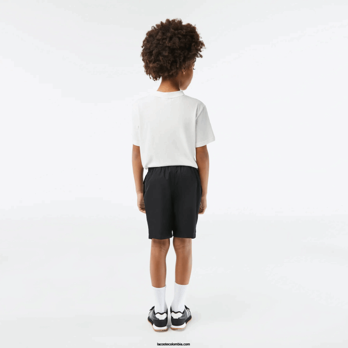 niños Lacoste 6F243075 negro 031 pantalones cortos de deporte de diamantes