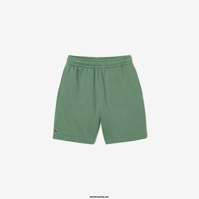 niños Lacoste 6F243098 verde caqui kx5 shorts de felpa de algodón orgánico peinado niños Lacoste 6F243098 verde caqui kx5 shorts de felpa de algodón orgánico peinado
