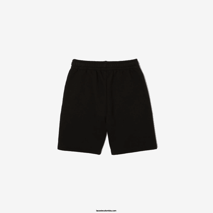 niños Lacoste 6F243099 negro 031 shorts de felpa de algodón orgánico peinado