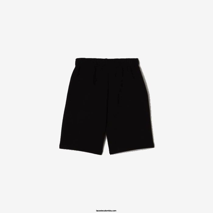 niños Lacoste 6F243099 negro 031 shorts de felpa de algodón orgánico peinado