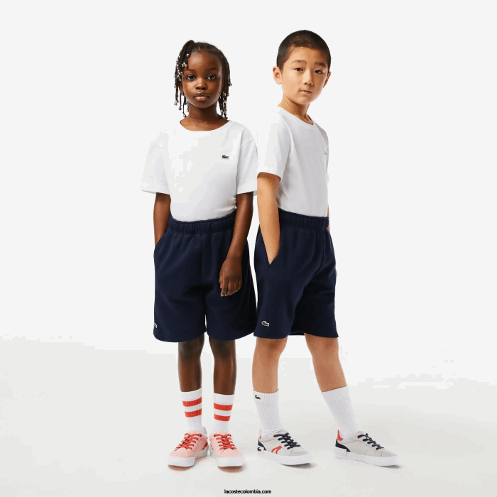 niños Lacoste 6F243100 azul marino 166 shorts de felpa de algodón orgánico peinado niños Lacoste 6F243100 azul marino 166 shorts de felpa de algodón orgánico peinado