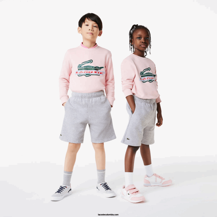 niños Lacoste 6F243101 lomo gris cca shorts de felpa de algodón orgánico peinado niños Lacoste 6F243101 lomo gris cca shorts de felpa de algodón orgánico peinado