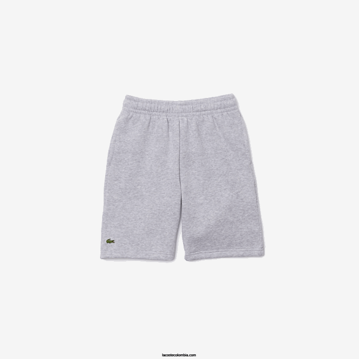 niños Lacoste 6F243101 lomo gris cca shorts de felpa de algodón orgánico peinado