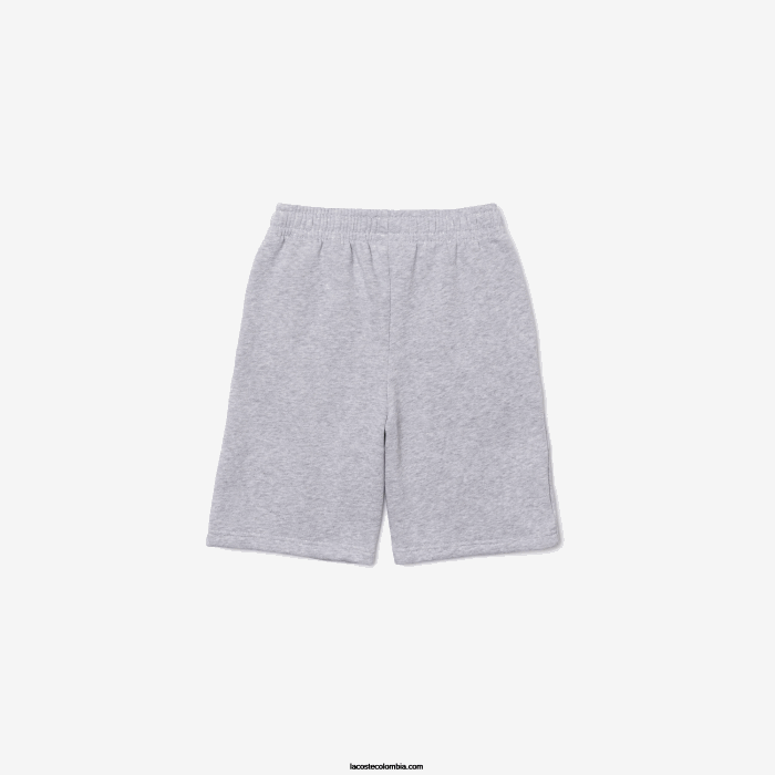 niños Lacoste 6F243101 lomo gris cca shorts de felpa de algodón orgánico peinado