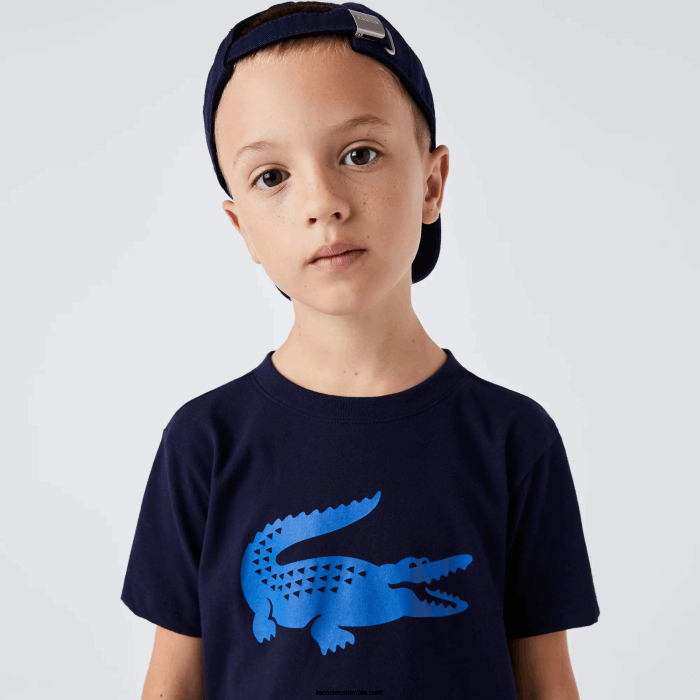 niños Lacoste 6F243121 azul marino 976 camiseta sport tennis jersey tecnico oversize cocodrilo niños Lacoste 6F243121 azul marino 976 camiseta sport tennis jersey tecnico oversize cocodrilo