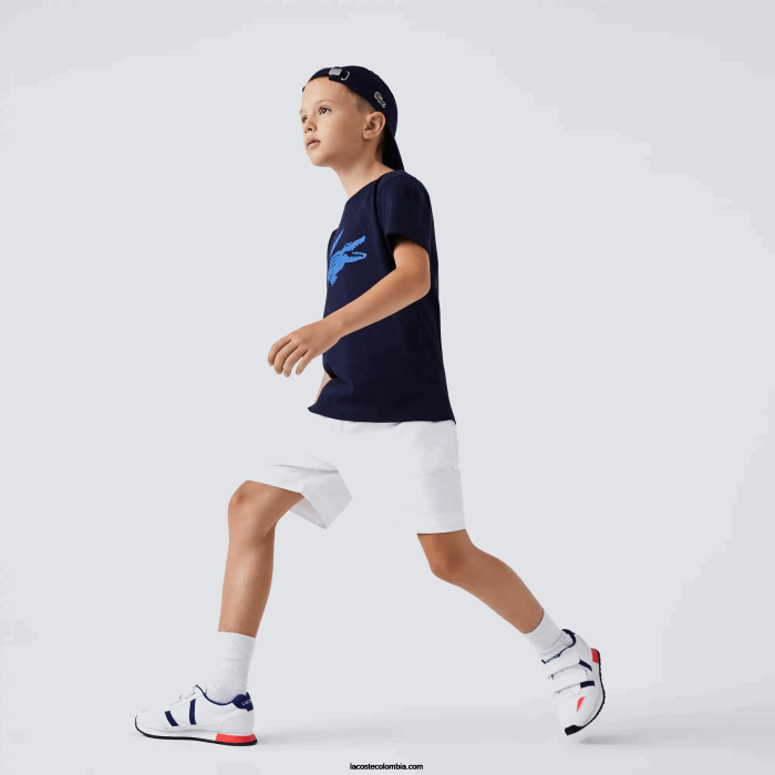 niños Lacoste 6F243121 azul marino 976 camiseta sport tennis jersey tecnico oversize cocodrilo