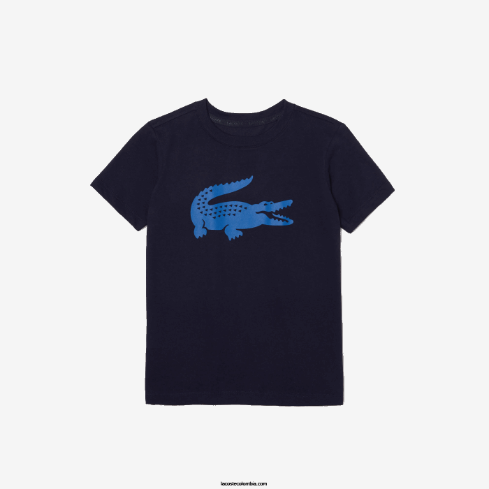 niños Lacoste 6F243121 azul marino 976 camiseta sport tennis jersey tecnico oversize cocodrilo