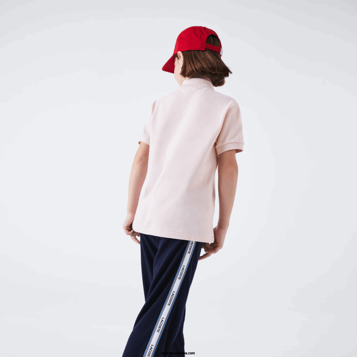 niños Lacoste 6F243122 ady rosa claro polo de petit piqué regular fit
