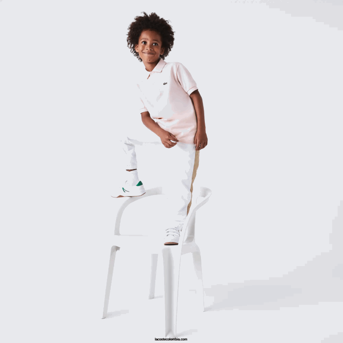 niños Lacoste 6F243122 ady rosa claro polo de petit piqué regular fit