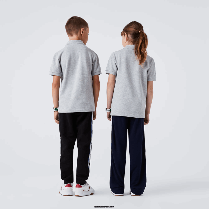 niños Lacoste 6F243126 lomo gris cca polo de petit piqué regular fit