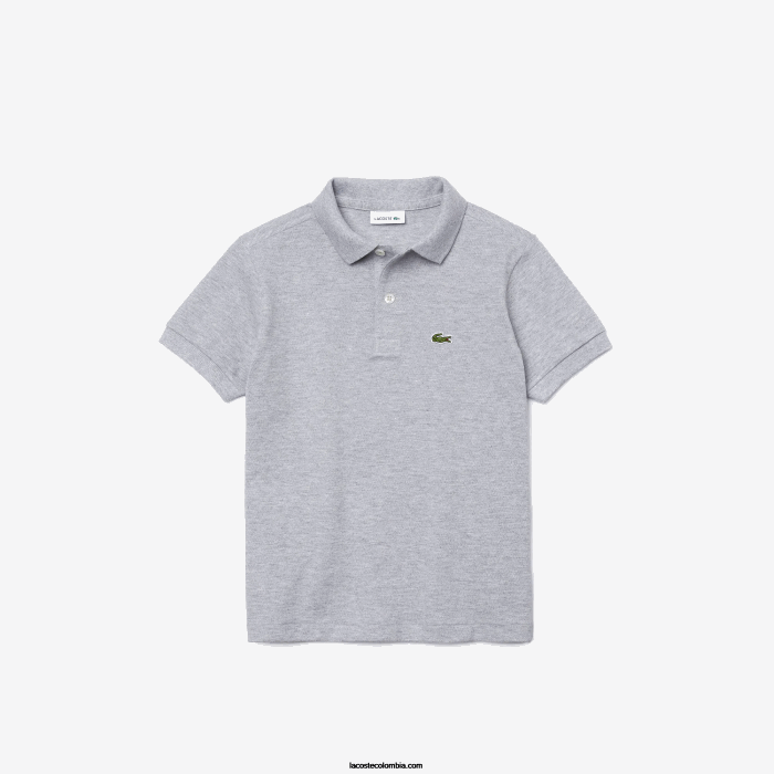 niños Lacoste 6F243126 lomo gris cca polo de petit piqué regular fit